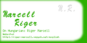 marcell riger business card